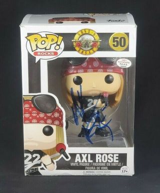 Axl Rose Signed Autographed Funko Pop 50 Guns N’ Roses W
