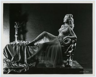 Sexy Leggy Pin - Up Rita Hayworth Vintage 1953 Harem Seductress Salome Photograph