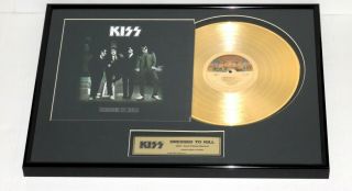Kiss Band Dressed To Kill Album Official 24k Gold Record Award Plaque 2006