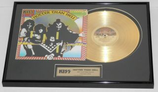 Kiss Band Hotter Than Hell Album Official 24k Gold Record Award Plaque 2006