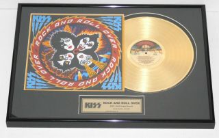 Kiss Band Rock And Roll Over Album Official 24k Gold Record Award Plaque 2009
