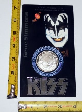 KISS Band Reunion Tour Liberty FINE SILVER Coin SET 1997 Booklet Version 2