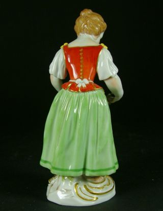 Meissen Model Number 5x.  ' Girl with Flower Basket '.  Late 19th Century. 3