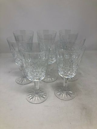 Waterford Crystal Lismore Set Of 8 Water Goblets 6 7/8 "