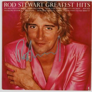 Rod Stewart Greatest Hits Signed Autograph Record Album Jsa Vinyl