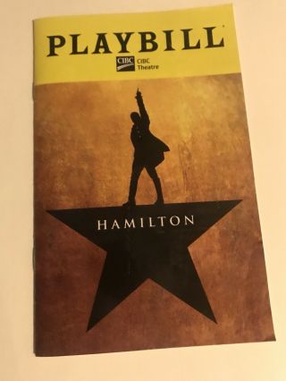 Hamilton Chicago Playbill July 2019