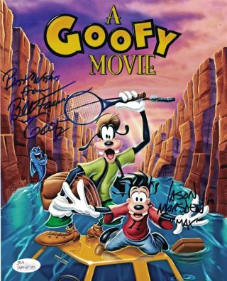 A Goofy Movie Cast X2 Bill Farmer Signed 8x10 Photo Autograph Jsa Wpp