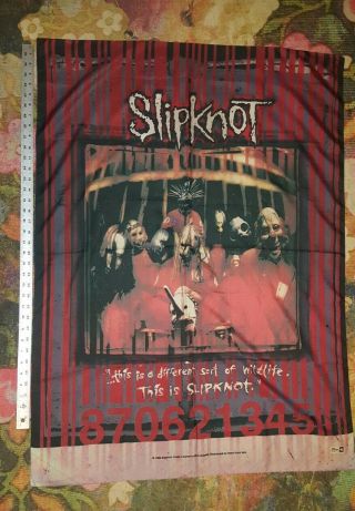 Slipknot Textile Fabric Poster Self Titled 1999 Rare 41.  5 X 30.  5 Inches