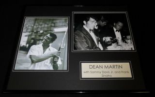 Dean Martin Framed 16x20 Photo Display Golfing & Drinking W/ Rat Pack