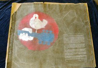 Limited 1969 Woodstock Artifact Canvas Tent Piece With Story And Art Front