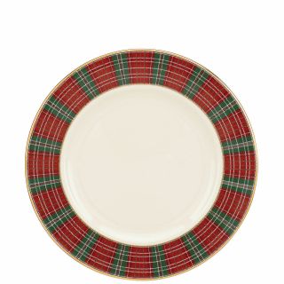 Winter Greetings Plaid 8 " Salad Plate By Lenox - Set Of 8