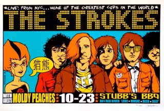 The Strokes Poster 2001 S/n Jermaine Rogers