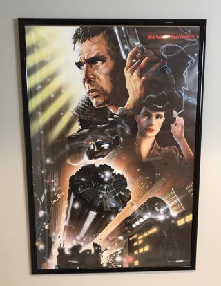 1982 Blade Runner Movie Poster Harrison Ford Rare Print No Text Scarce