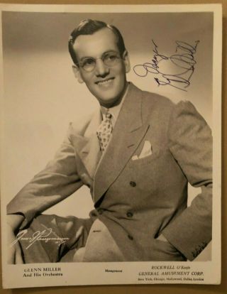 Glenn Miller Very Early Signed & Inscribed 8x10