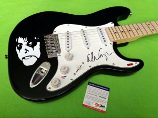 Alice Cooper Autographed Signed Electric Guitar W/ Psa/dna -