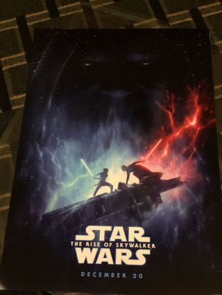D23 Expo 2019 Star Wars Rise Of Skywalker Official Teaser Poster Disney 27x40