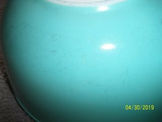 VINTAGE PYREX :: Set of 4 HTF Turquoise Mixing Bowls 401 402 403 404 4