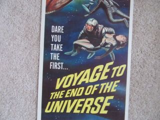 VOYAGE TO THE END OF THE UNIVERSE 1964 INSRT MOVIE POSTER FLD EX 3