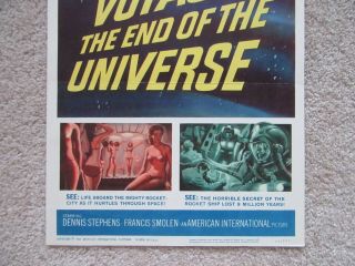 VOYAGE TO THE END OF THE UNIVERSE 1964 INSRT MOVIE POSTER FLD EX 4