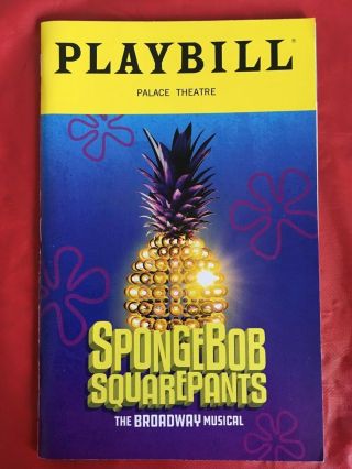 Spongebob The Musical May 2018 Playbill