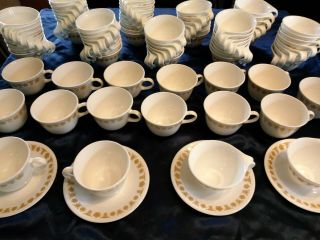 Vintage Corelle Butterfly Gold Plates Bowls Cups Saucers
