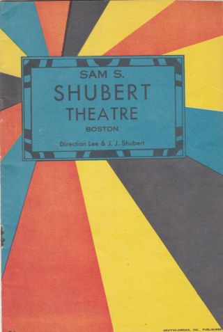 Student Prince - Vintage Playbill - Shubert Theatre,  Boston 1931 Lucky Strike Ad