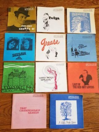 11 Vintage Detroit Fisher Theatre Programs - Late 60s/early 70s W/auto Ads