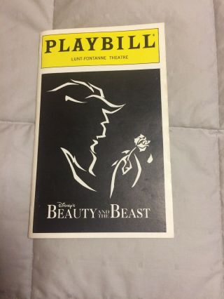 Broadway Playbill Disney’s Beauty And The Beast Lunt - Fontanne Theatre