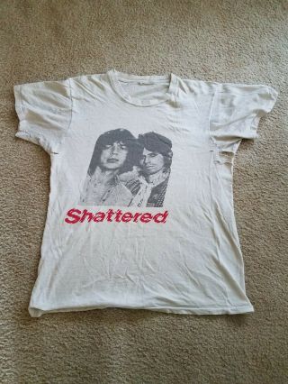 1978 Vintage Rolling Stones Some Girls Shattered Jagger Richardst - Shirt