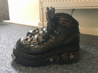 Ultra Rare Cradle Of Filth Rock Shoes Uk Size 7 - Worn/Signed By Dani Filth 3