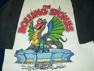 Rolling Stones 1981 Tour Concert T - Shirt Dragon Dallas Texas Zz Top M