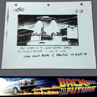 Back To The Future 2 - Production Storyboard Delorean & Marty Hanging Vfx 3