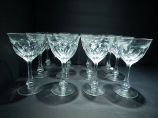 Moser Lady Hamilton Set Of 12 Bohemian Glass 6 7/8 Inch Red Wine Stem Goblets