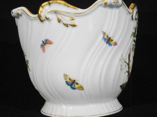 Fine Herend Porcelain Hand Painted Rothchild Bird Jardiniere Planter Vase 4
