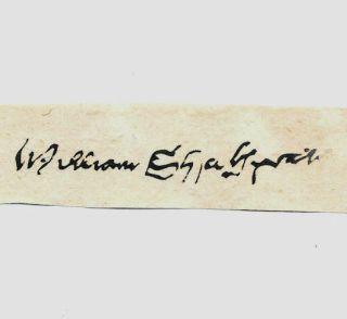 William Shakespeare Autograph Reprint On Period 1510s Paper