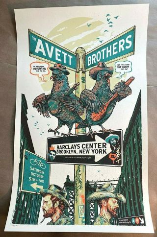Avett Brothers Barclays Brooklyn Ny Poster Print Oct 5th 2019 Show Edition /300