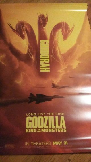 Godzilla " King Of The Monsters " Ghidorah Bus Stop Shelter Poster