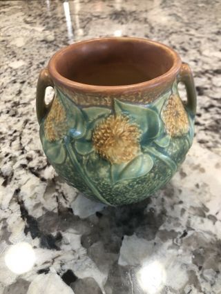 Roseville Pottery Sunflower Vase 5.  25” High Great Conditon