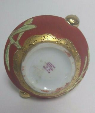RARE Nippon Noritake 1909 Mark CORALENE Decoration Japanese Art Porcelain Vase 6