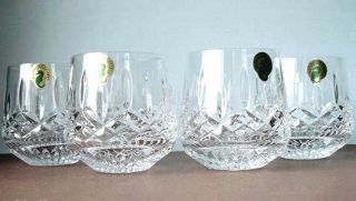 Waterford Lismore Roly Poly Set Of 4 Old Fashioned Tumbler Dof Glasses Boxed