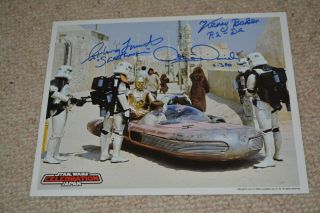 Kenny Baker,  Anthony Daniels & Anthony Forrest Signed Autograph 8x10 Star Wars