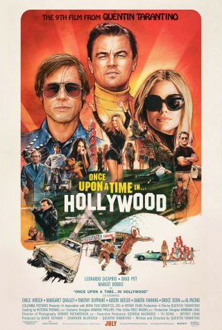 Once Upon A Time In Hollywood 2019 Orig Ds 2 Sided 27x40 " Us Movie Poster B Pitt
