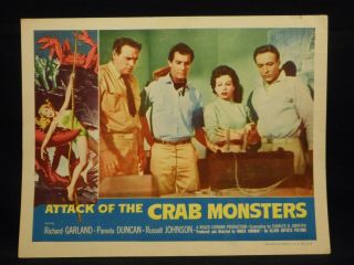 Attack Of The Crab Monsters 1957 Lobby Card Horror Pamela Duncan Roger Corman