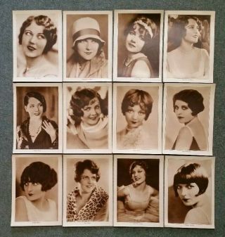 Movie Actress Promo Photo Prints (12),  Vintage 1920 