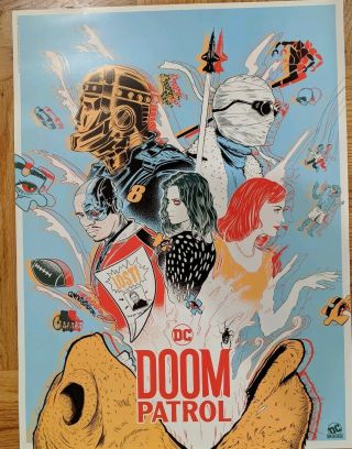 2019 Sdcc Exclusive Dcuniverse Doom Patrol Poster 18 " X 24 " Doaly