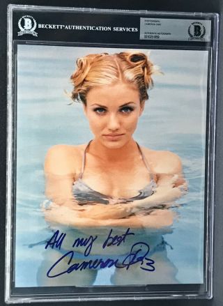 Cameron Diaz Sexy Full Name Signature Signed Autographed 8x10 Photo Beckett Bas