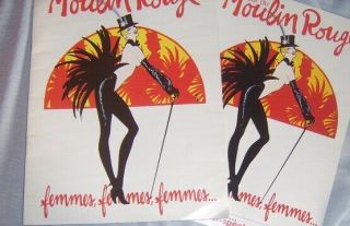 Collectable 1984 Moulin Rouge Program & Dinner Menu