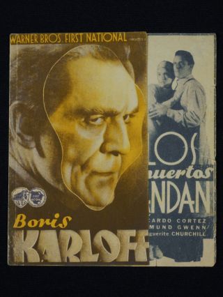 The Walking Dead 1936 Boris Karloff Rare Spanish Herald Classic Horror