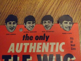 The Beatles 1964 ‘Authentic Beatle Wig’ USA in near WOW 4
