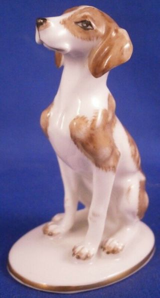 Augarten Porcelain Sitting Dog Figurine Figure Porzellan Hund Figur Vienna Wien